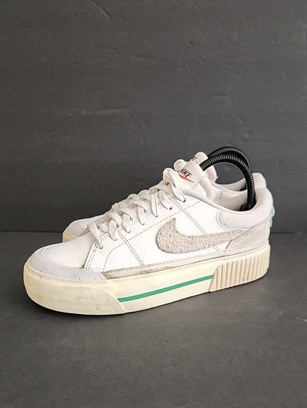 Nike Court Legacy Lift White Stadium Green Platform Shoes Women’s 7